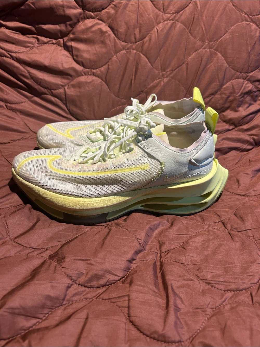 Nike Women’s Running Sneakers - White and Pale Yellow